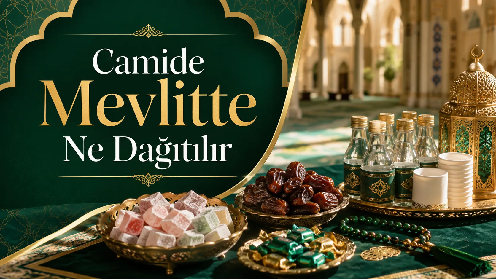 Camide mevlitte dağıtılan ikramlar